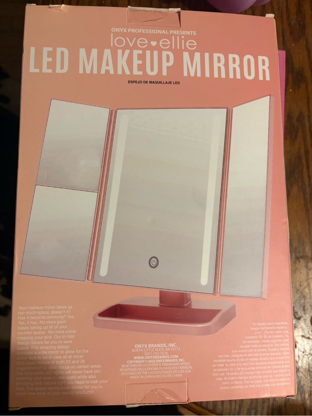 Elle LED Makeup Mirror - Pink